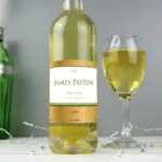 Personalised Any Message Gold Label Bottle of White Wine