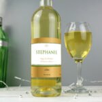 Personalised Any Message Gold Label Bottle of White Wine - Image 3