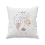 Personalised Grace Line Art Design Filled Cushion - Image 2
