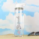 Personalised Natalia Line Art Design Plastic Water Bottle - Image 4