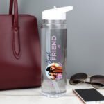 Personalised Floral Design 'Best Ever' Photo Upload Plastic Water Bottle - Image 3