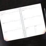 Personalised Name Only Navy & Blush Design A5 Diary - Image 2