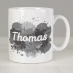 Personalised Name Only Colourful Splash Design Ceramic Mug
