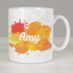 Personalised Name Only Colourful Splash Design Ceramic Mug - Image 2