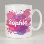 Personalised Name Only Colourful Splash Design Ceramic Mug - Image 4