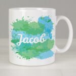Personalised Name Only Colourful Splash Design Ceramic Mug - Image 5