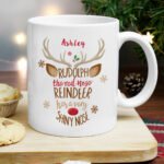 Personalised 'Rudolph The Red Nose Reindeer' Ceramic Christmas Mug - Image 2