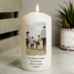 Personalised Any Message Photo Upload Pillar Candle