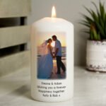 Personalised Any Message Photo Upload Pillar Candle - Image 3