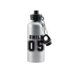 Personalised Sports Number Design Silver Aluminium Drinks Bottle - Image 4