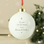 Personalised Children's Pebbles The Penguin Ceramic Christmas Bauble - Image 2
