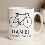 Personalised 'I Wheely Love You' Bike Motif Ceramic Mug