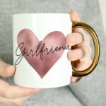 Personalised Heart Design Gold Handled Ceramic Mug - Image 5