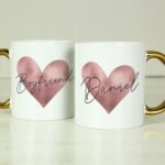 Personalised Heart Design Gold Handled Ceramic Mug - Image 6
