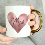 Personalised Heart Design Gold Handled Ceramic Mug - Image 7