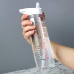 Personalised Wedding Party Heart Motif Plastic Water Bottle - Image 2