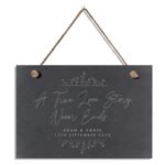 Personalised 'A True Love Story Never Ends' Large Hanging Slate Sign - Image 4
