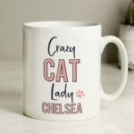 Personalised 'Crazy Cat Lady' Ceramic Mug