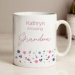 Personalised 'Amazing' Floral Design Ceramic Mug