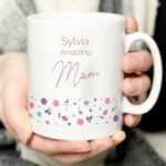 Personalised 'Amazing' Floral Design Ceramic Mug - Image 2