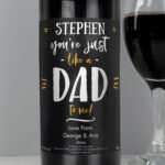 Personalised 'You're Just Like A Dad To Me' Bottle of Red Wine - Image 2