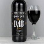 Personalised 'You're Just Like A Dad To Me' Bottle of Red Wine - Image 3