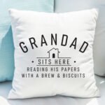 Personalised 'Sits Here' House Motif Filled Cushion