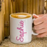 Personalised Pink Name Only Ceramic Mug