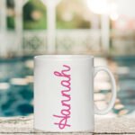 Personalised Pink Name Only Ceramic Mug - Image 2