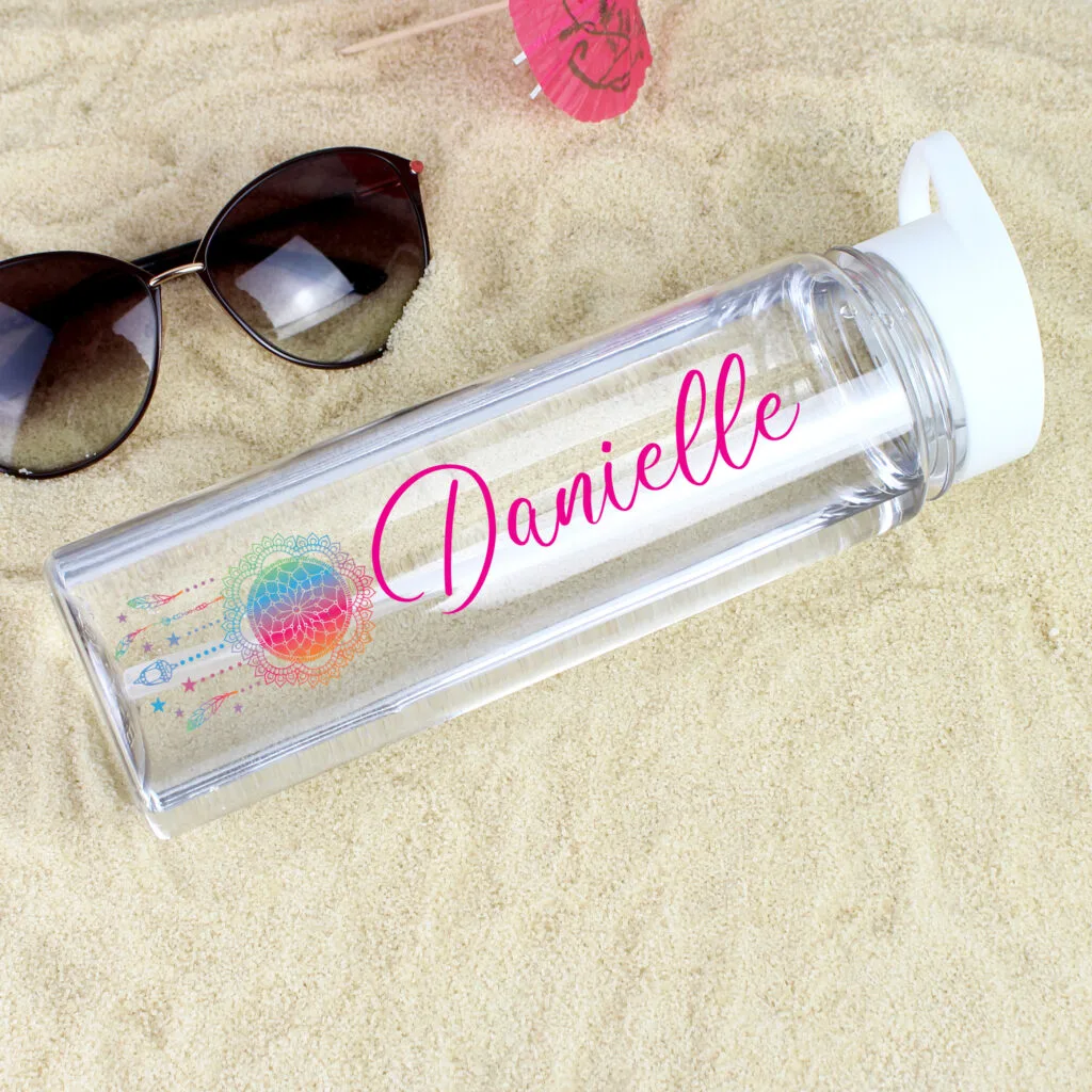 4004580 Personalised Name Only Dream Catcher Motif Plastic Water Bottle 2