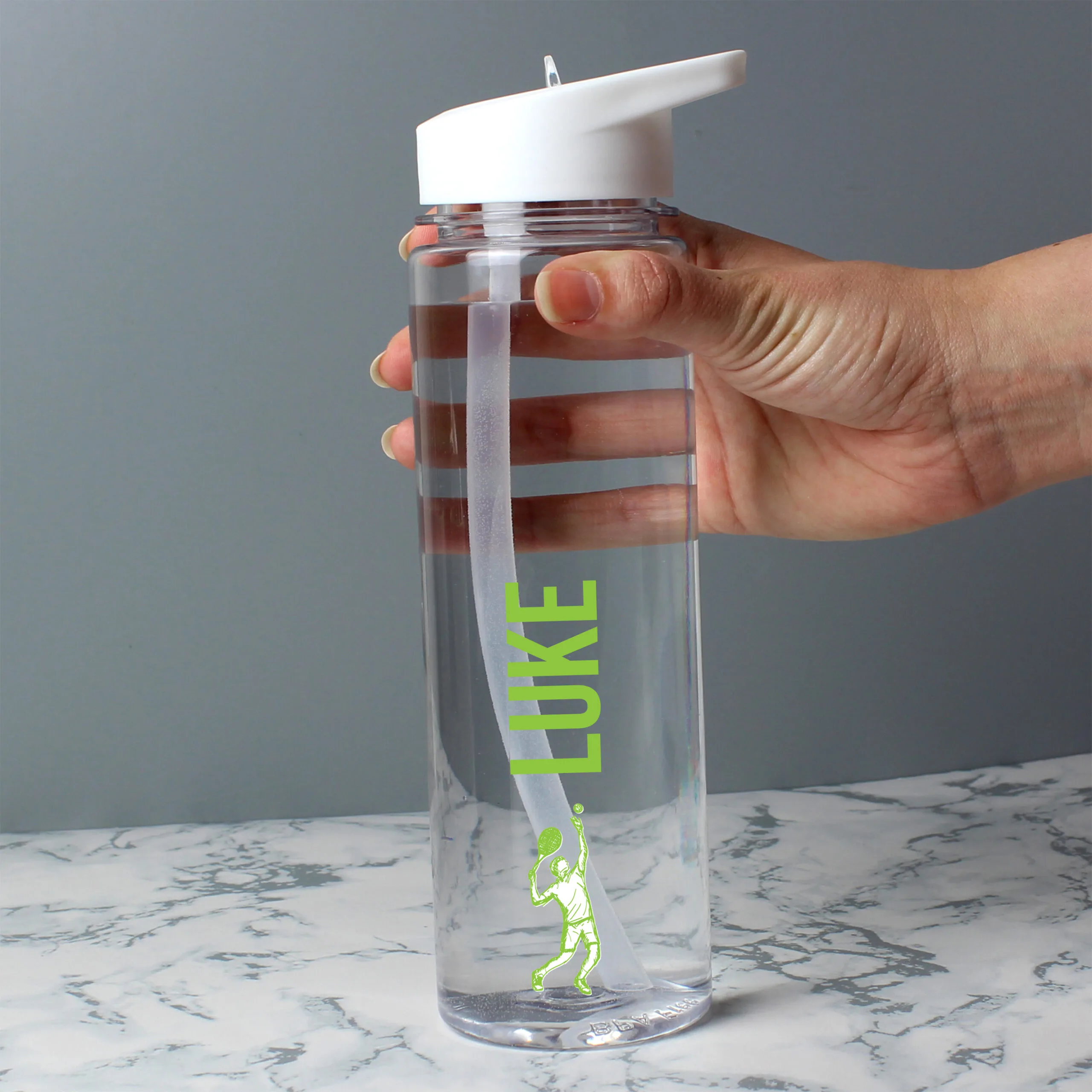 Personalised Name Only Sports Design Plastic Water Bottle - Image 3