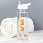 Personalised Name Only Sports Design Plastic Water Bottle - Image 4