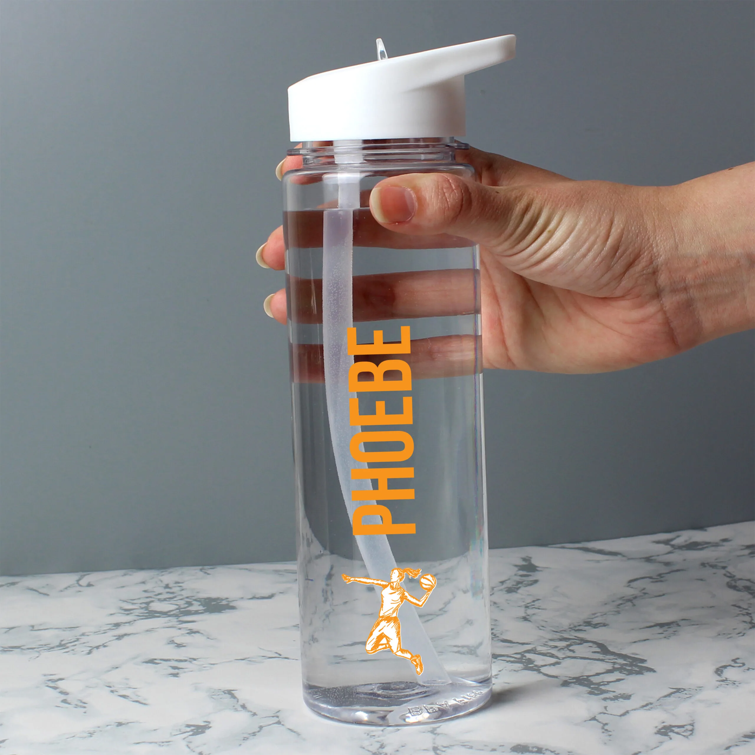 Personalised Name Only Sports Design Plastic Water Bottle - Image 5