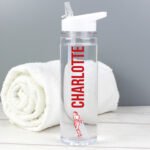Personalised Name Only Sports Design Plastic Water Bottle - Image 6