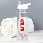 Personalised Name Only Sports Design Plastic Water Bottle - Image 8