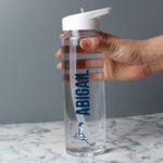 Personalised Name Only Sports Design Plastic Water Bottle - Image 9