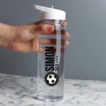 Personalised Football Badge Motif Plastic Water Bottle - Image 2