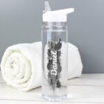 Personalised Name Only Splash Design Plastic Water Bottle - Image 5