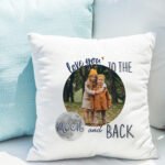 Personalised 'Love You To The Moon And Back' Photo Upload Filled Cushion - Image 3