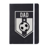 Personalised Football Badge Design Black A5 Hardback Notebook - Image 4