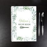 Personalised Botanical Design A5 Recipe Book Journal