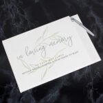 Personalised 'In Loving Memory' Leaf Design Guest Book - Image 3