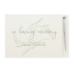 Personalised 'In Loving Memory' Leaf Design Guest Book - Image 5