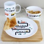 Personalised Children's Vehicles Design Plastic Breakfast Set - Image 2