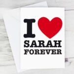 Personalised Big Heart Design Greeting Card