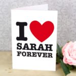Personalised Big Heart Design Greeting Card