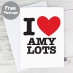 Personalised Big Heart Design Greeting Card - Image 2