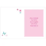 Personalised Butterflies & Flowers Design Greeting Card - Image 2