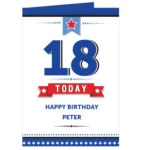 Personalised Star & Banner Design Birthday Card - Image 3
