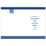 Personalised Star & Banner Design Birthday Greeting Card - Image 2